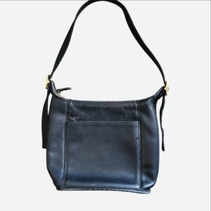 Vintage Coach 9816 Legacy Slim Duffel Medium  Black Leather Shoulder Bag